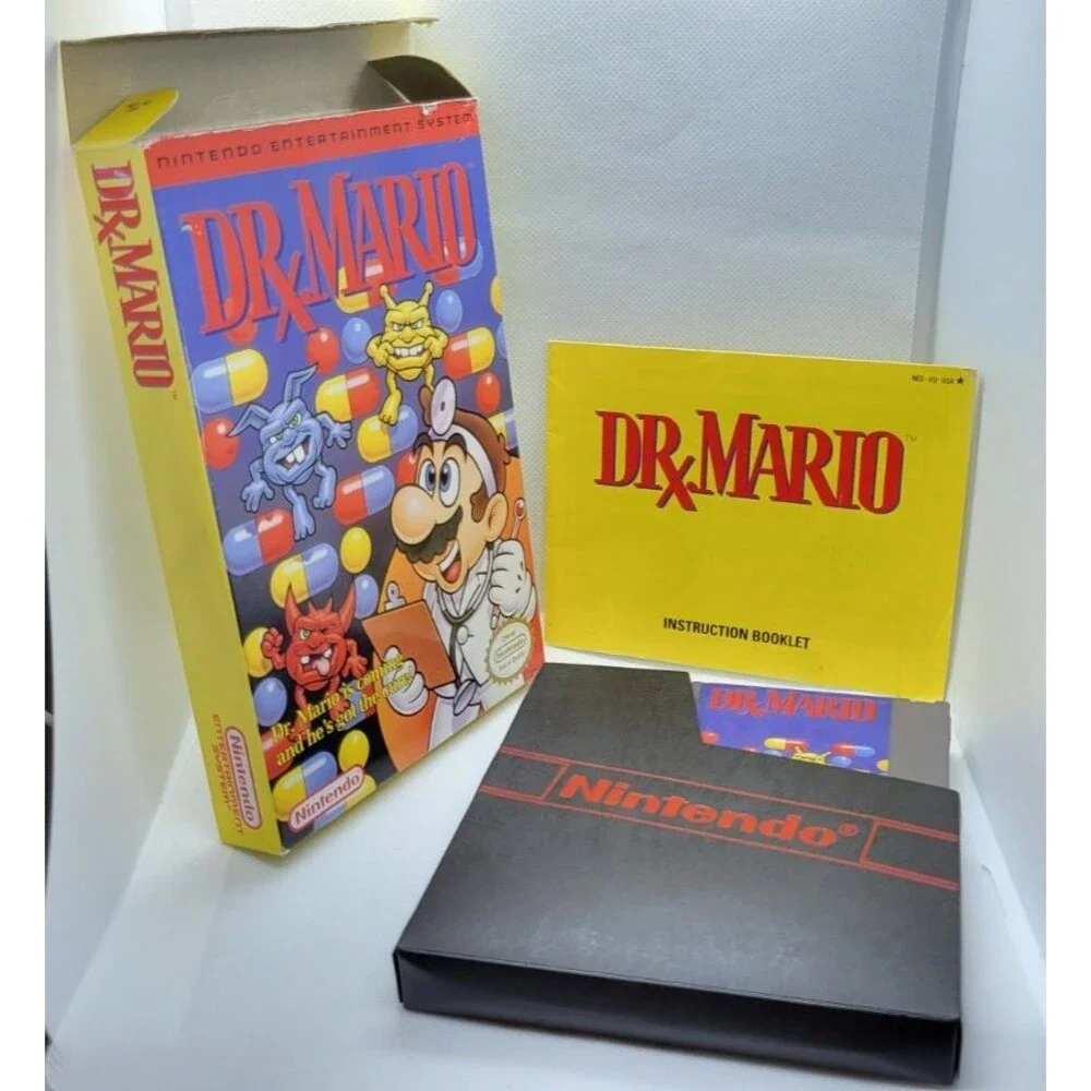 Dr. Mario (Nintendo NES, 1990) - Complete w/ Box & Manual